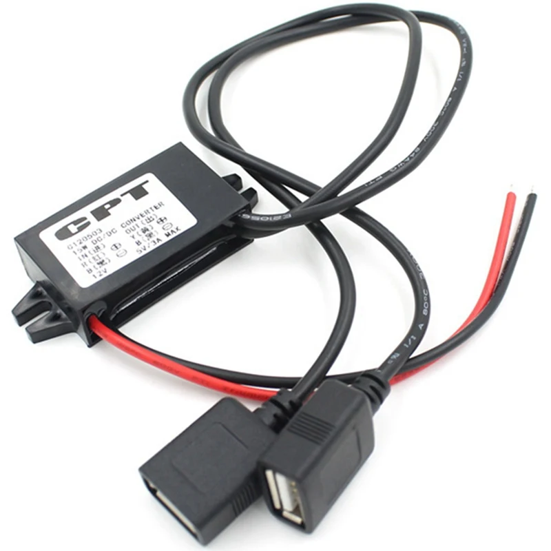 Универсальный 15 Вт для машины, лодки, мотоцикла 2 USB зарядное устройство DC 12 В до 5 В 3A адаптер питания Новое и высокое качество 41*21*18 мм