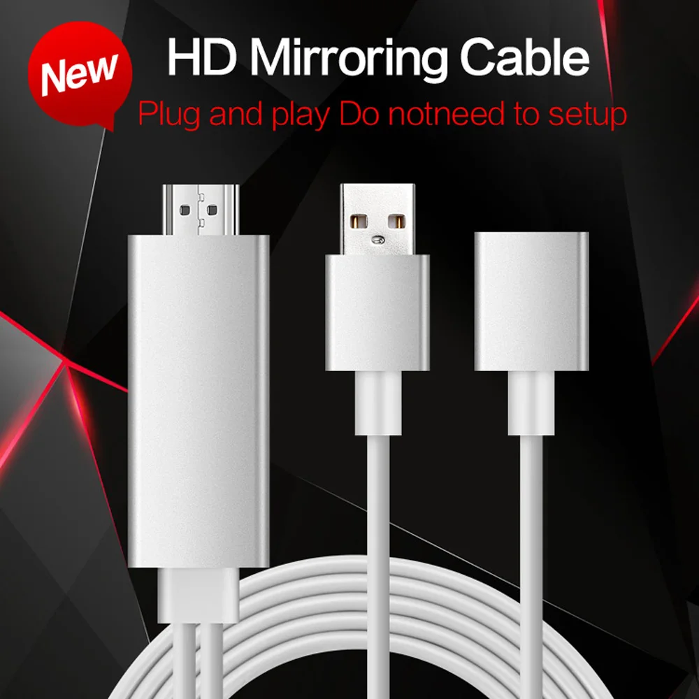 JRGK к HDMI HDTV AV кабель высокоскоростной экран видео для iPhone 7 /6s/5 ipad Samsung Huawei поддержка