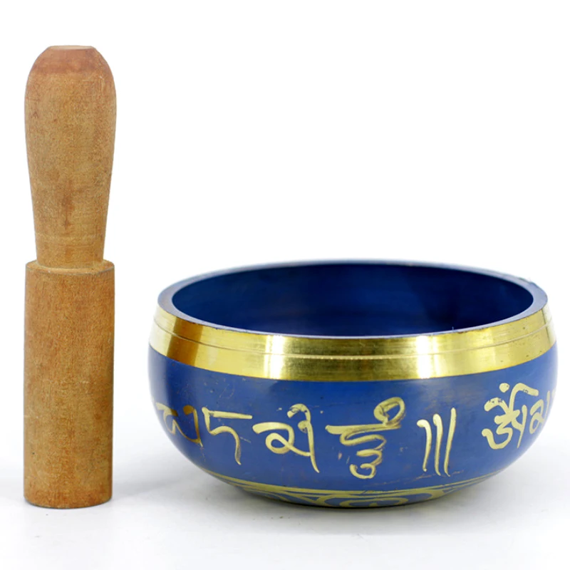 Tibetan Singing Bowl Set Dual Surface Mallet Silk Cushion Promotes Peace