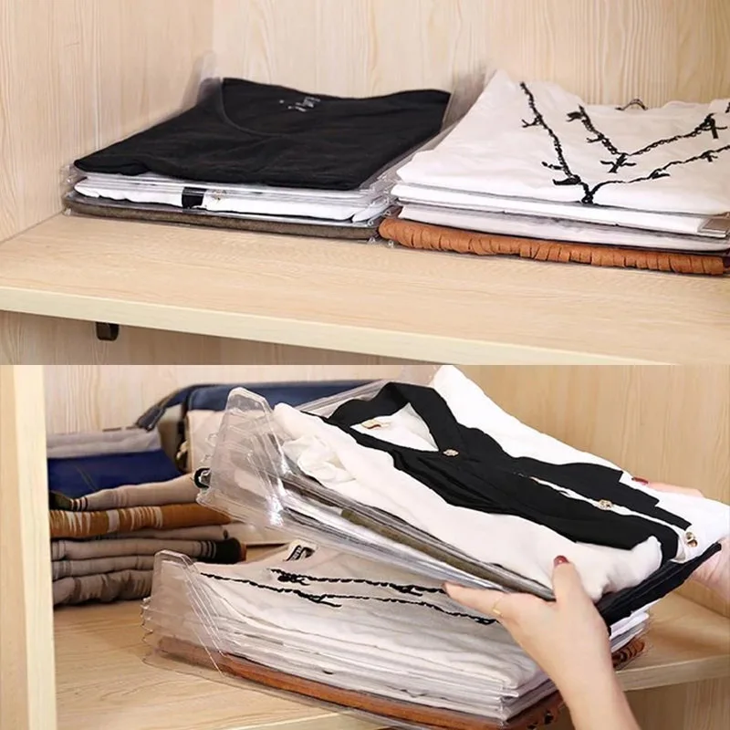10 шт. комплект одежды складные доски одежда система организации складыватель для рубашек шкаф буфет шкаф Стек бытовой шкаф Органайзер