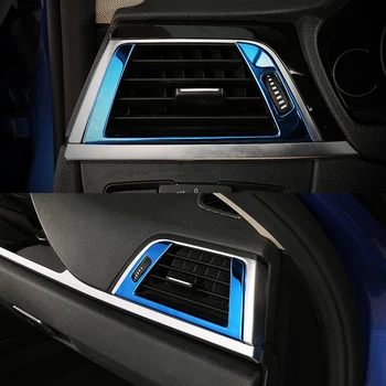

Car Accessories Stainless Center A/C Air Vent Outlet Frame Trim Cover Sticker Interior Decoration for BMW 3 Series F30 2011-2019