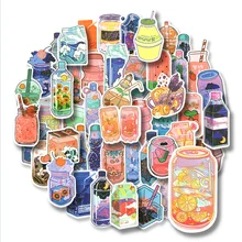 

50 Pieces Of One Pack Drink Bottle Cartoon Cute Pink Girl Diy Stickers