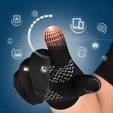 Перчатки унисекс Зимние плюс бархатные флисовые Дайвинг тканевые перчатки с сенсорным экраном Нескользящие ветрозащитные теплые спортивные перчатки для верховой езды