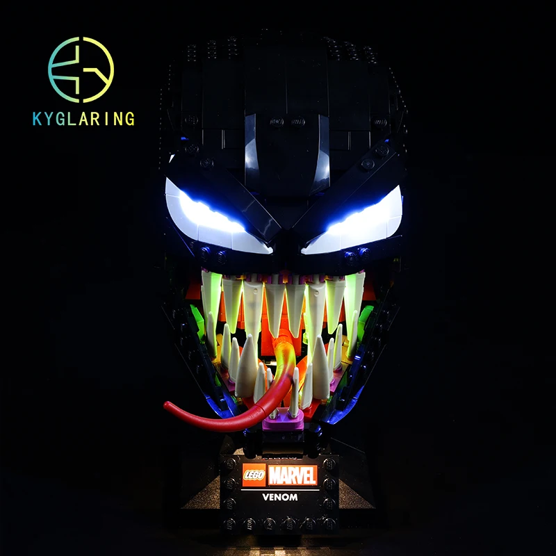 Kyglaring Led Lighting Set DIY Toys for 76187 Venom Mask Collectible Building Blocks 5