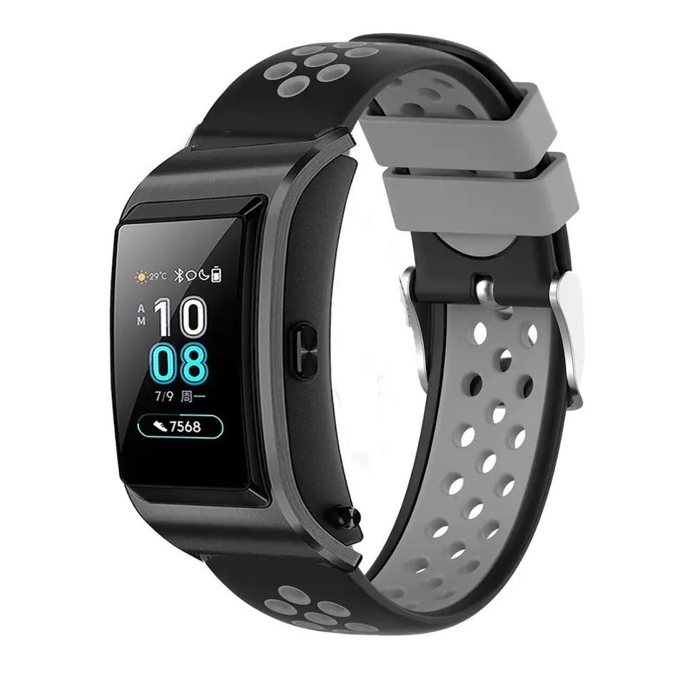 Cinturino Sostitutivo In Silicone Da 16mm Per Huawei TalkBand B6 E B3 - BoLuo, Morbido E Comodo, Chiusura Con Spilla (Solo Cinturino)