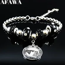 Звезда Давида Пентакль Луны талисман ключ Соломона уплотнения браслет из нержавеющей стали Герметичный Каббалы Паган виканское украшение