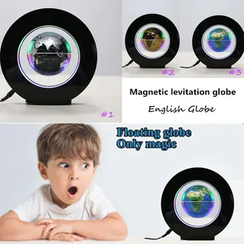 

C shape LED Magnetic Globe Levitation Floating World Map Lighting light up Decor