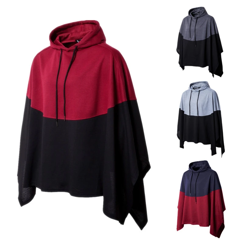 

The new man has a simple, quilted hooded cloak.
