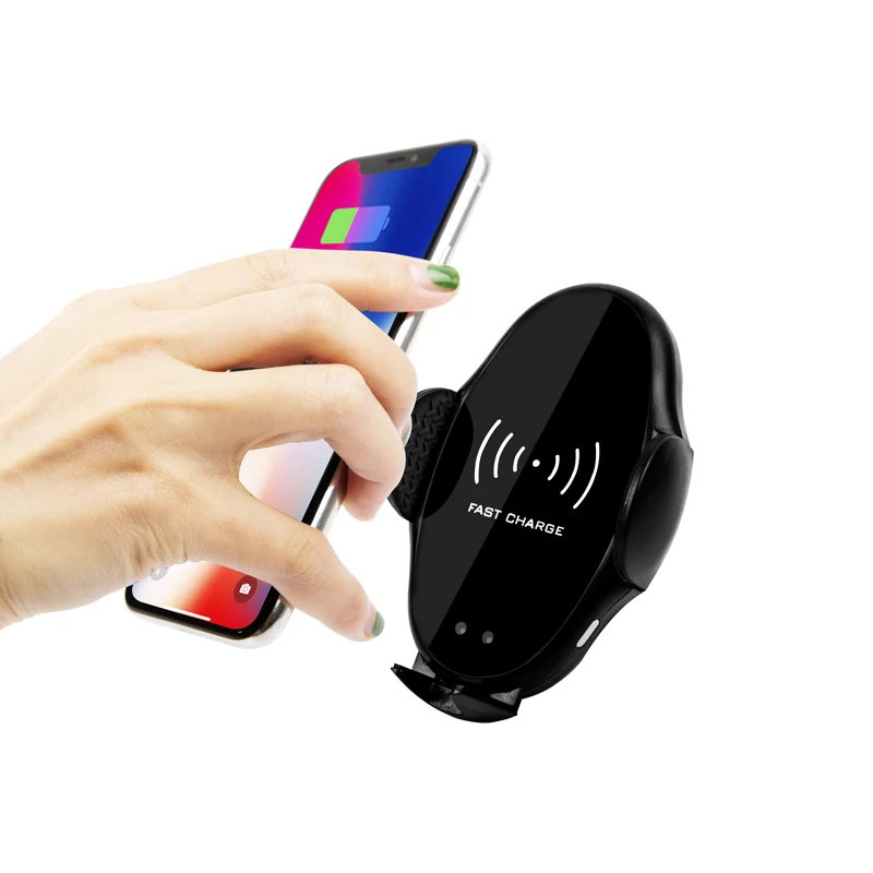 

Automatic Clamping 10W Car Wireless Charger Car Phone Holder For iphone Huawei mate 20 LG Infrared Induction Qi Wireless Charger