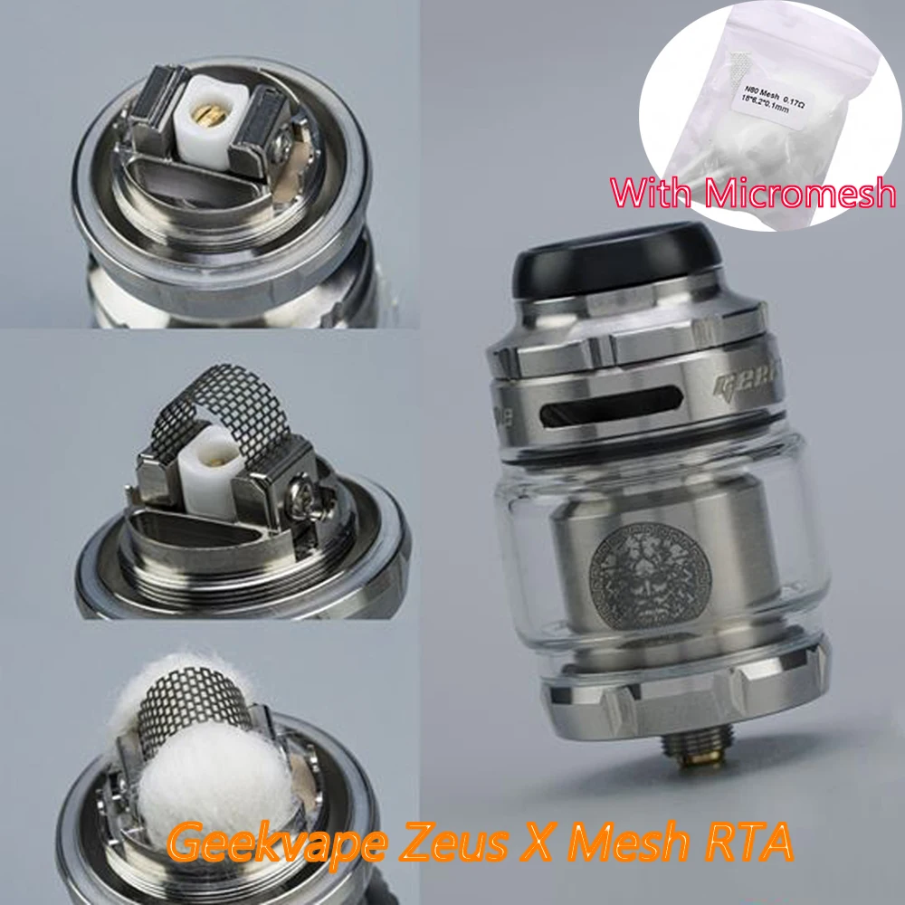Предварительный заказ Geekvape Zeus X Mesh RTA 25 мм 4 5 мл емкость с 510/810 капельным