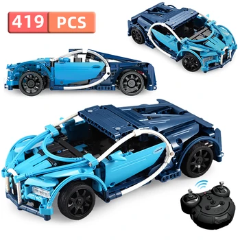 

City Racing Car Building Blocks Blue Phantom RC/non-RC Technic Remote Control Sports Vehicle Bricks Toys for Children Boys Gifts