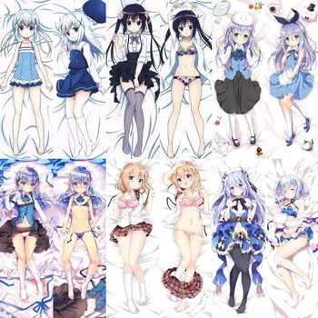 

Anime Dakimakura 2Way 160x50cm Is the Order a Rabbit Japanese Girl Lolita Body Hugging Pillow Case Cover Waifu Gift for OTAKU