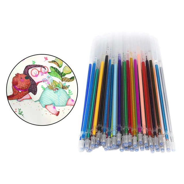 Glitter Gel Pens Coloring Books  Gel Pens Adult Coloring Books - Gel Pens  Set 60 - Aliexpress