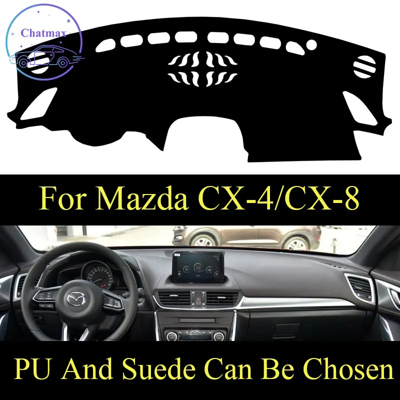 

Customize For Mazda CX-4/CX-8 2019 Dashboard Console Cover PU Leather Suede Protector Sunshield Pad