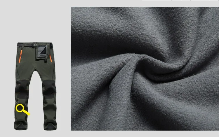 Осенне-зимние трендовые уличные брюки с начесом и толстыми мужскими уличными ветрозащитными водонепроницаемыми теплыми мягкими брюками