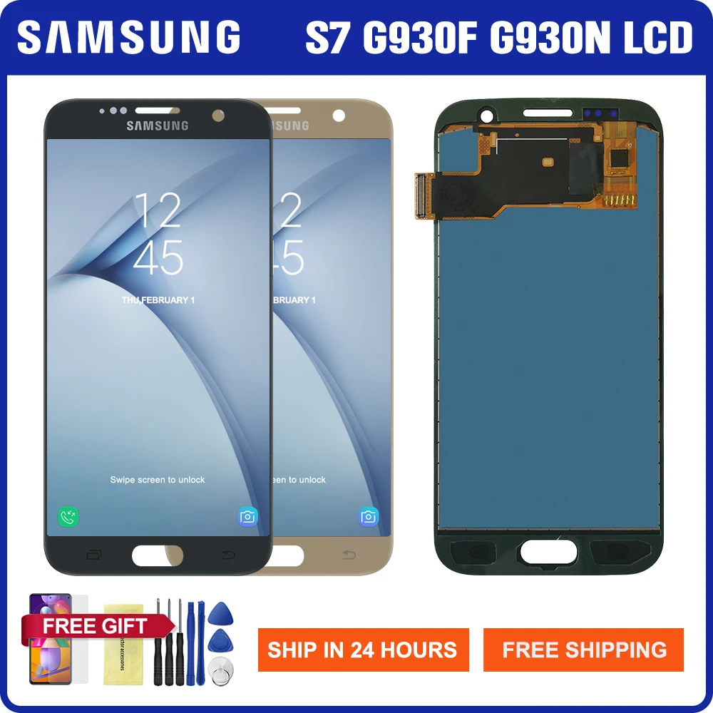 100% протестированный ЖК-дисплей для Samsung Galaxy S7 G930 G930F G9300 сенсорный экран