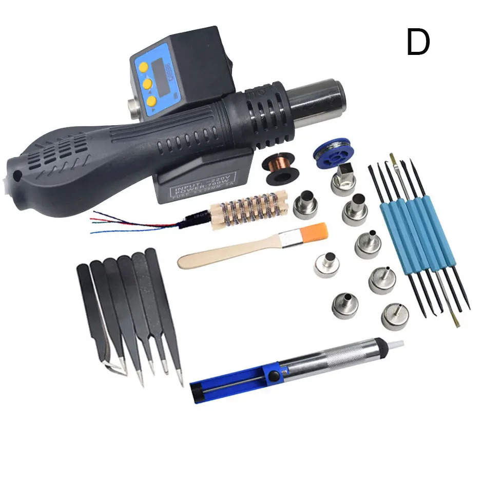 D Портативный BGA SMD паяльная станция DIY горячий воздух воздуходувка Тепловая пушка Eruntop 8858 8858D - Цвет: D