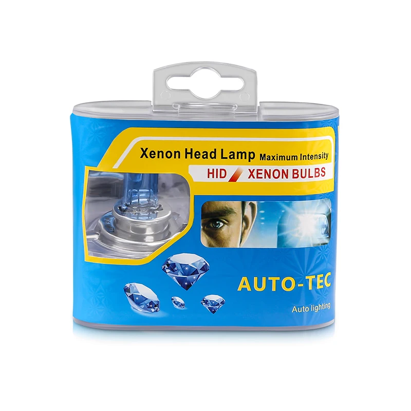Высокое качество 1 коробка/2 шт. H4 100 Вт галогенная лампа 12V 6000K Белый автомобилей головной светильник тумана светильник h4 100/90 W Галогенные светильник с розничной посылка