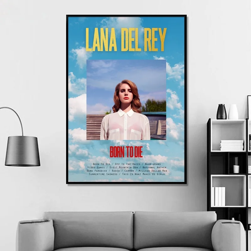 Lana Del Rey Born To Die, Lana Del Rey Album Pop Music Cover Music Star Poster Stampe Su Tela Wall Art For Living Room Home Decor