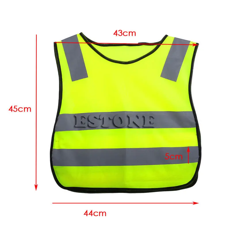 Детская безрукавка для безопасности Hi Vis серая светоотражающая полоска одежда для дорожных работ Au06 19 Прямая поставка