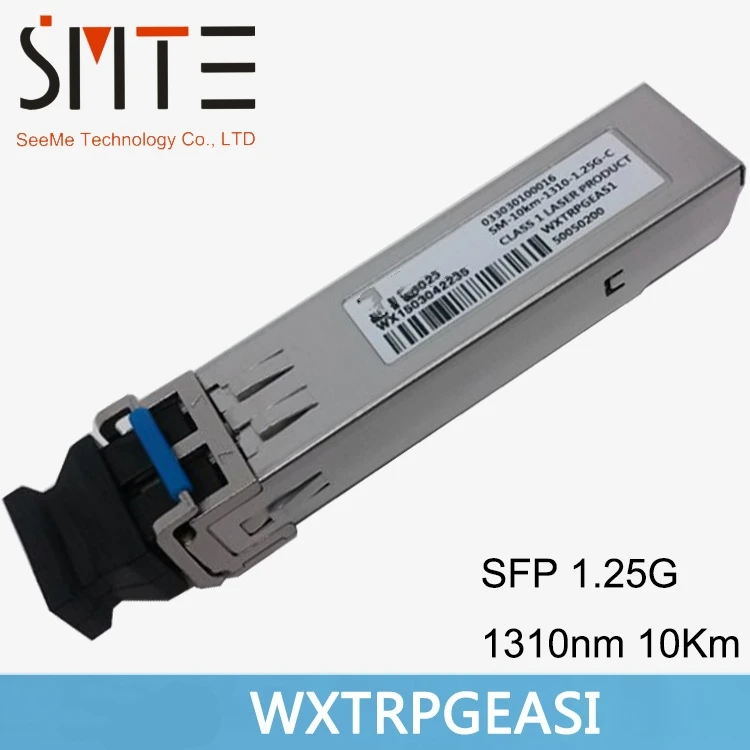 Гигабитный одномодовый оптический модуль WXTRPGEAS1 SFP 1 25G 1310nm 10km WXTRPGEASI|Оптоволоконное оборудование| |