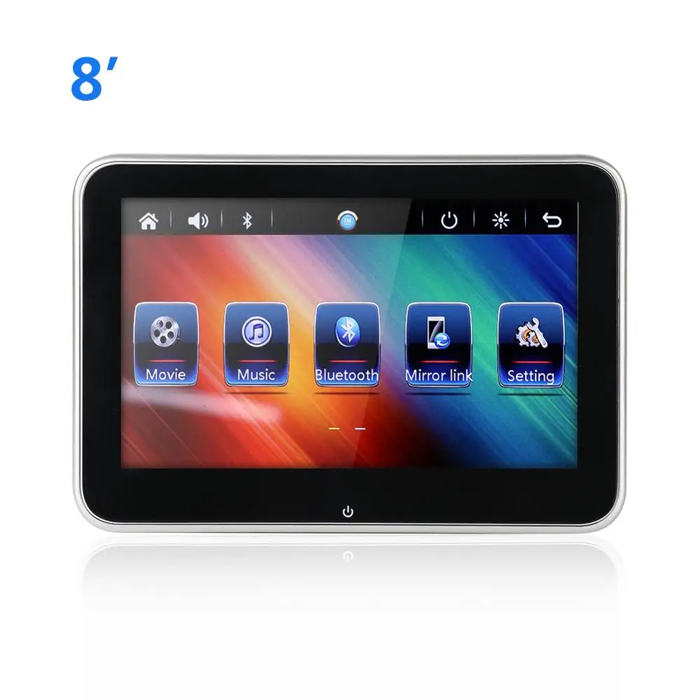 8 inch (1 pcs) 1" /8" HD Автомобильный подголовник монитор DVD видео плеер USB/SD/FM TFT lcd цифровой экран сенсорная кнопка игра Дистанционное управление автомобиль MP5 - Цвет: 8 inch (1 pcs)