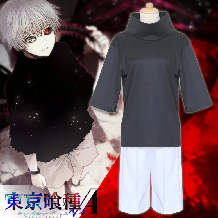 Одежда с надписью «Tokyo Ghoul Косплей Ken kaneki костюмы куртка с капюшоном черный униформа для единоборств костюмы на Хэллоуин короткая футболка с героями из японского аниме «пальто маска полный комплект