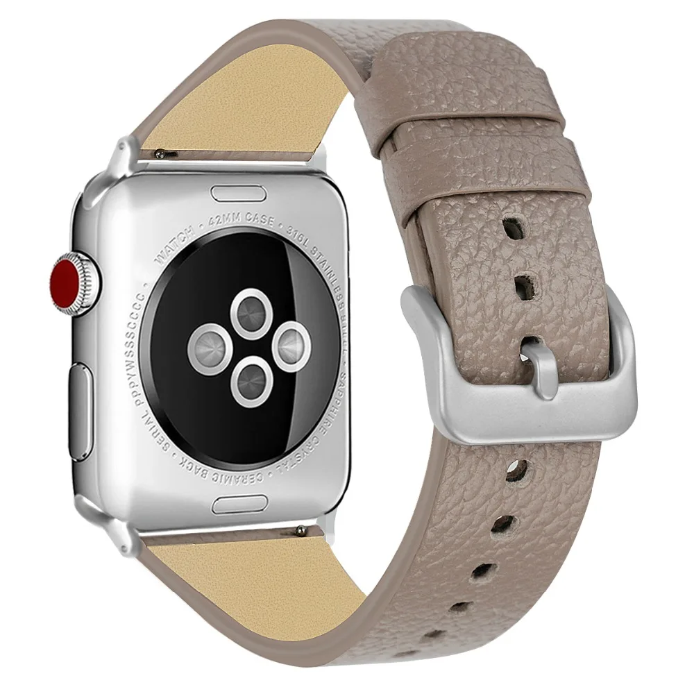 Lerxiuer классический кожаный ремешок для Apple watch band iwatch series 3 2 1 42 мм 38 мм браслет ремешок для часов аксессуары для ремня