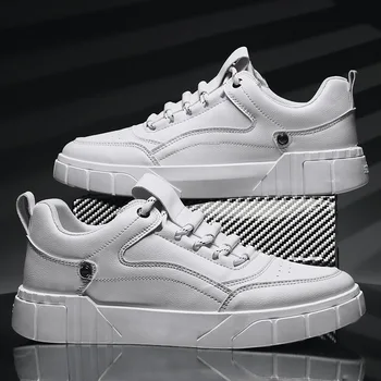 

2020 New Style Men Casual Board Shoes-Style Leather White Shoes Versatile Athletic Shoes MEN'S SHOES 0329