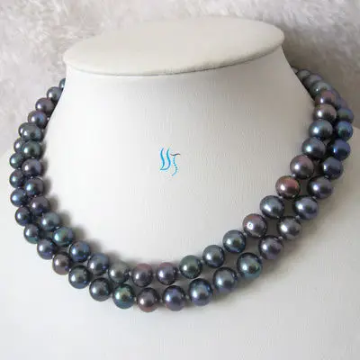 Wholesale 32&quot 8-9mm AA Peacock Freshwater Pearl Necklace Strand Jewelry | Украшения и аксессуары