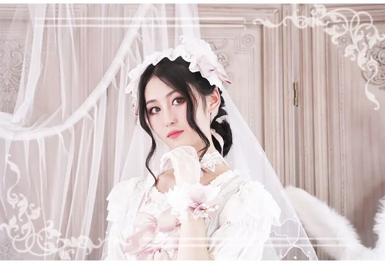 Versailles Dream Hanayome тема головной убор ручной работы бант повязка для волос KC обруч с лентой перо заколка Лолита дизайн