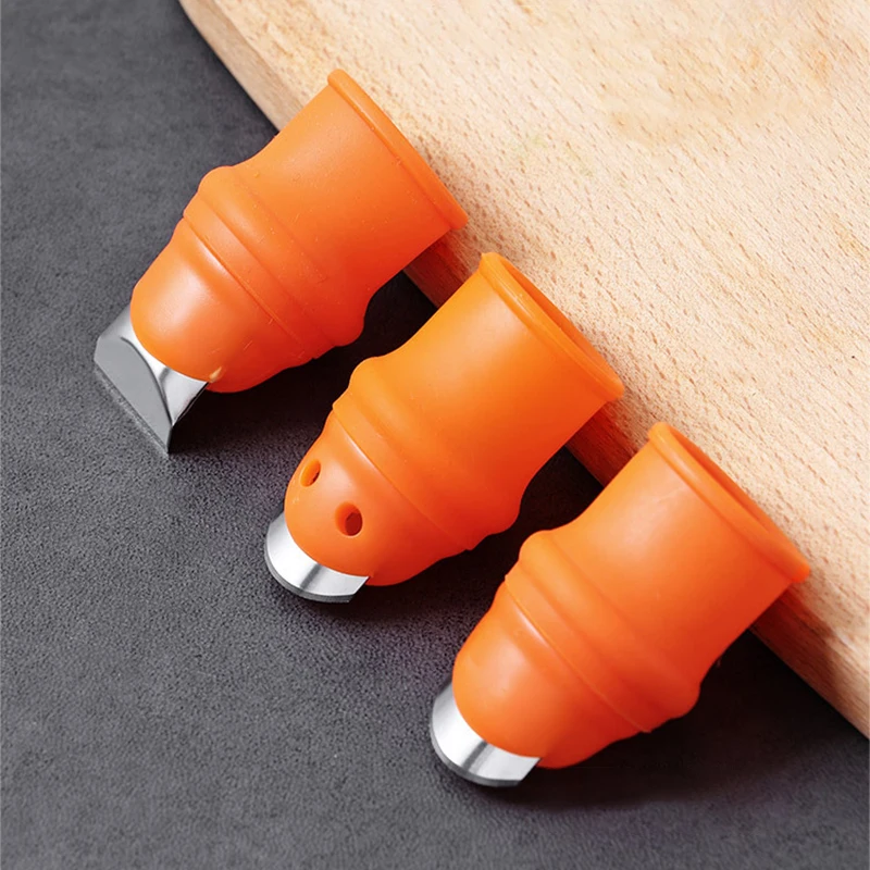 Finger Guard Garden Tool Vegetable Cutter Finger Protector Silicone Thumb Knife Finger Protector Vegetable Harvesting Knife Plant Blade Scissors Cutting Rings Garden Gloves