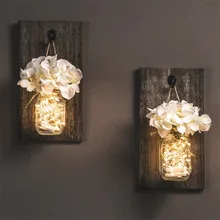 Креативная настенная деревянная доска прозрачная стеклянная ваза для цветов со светодиодными сказочными огнями для дома, свадьбы, кафе, бара, украшения стен