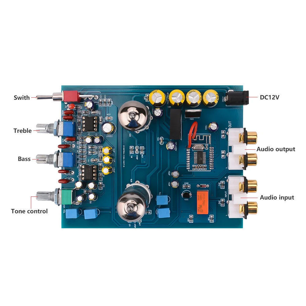 Вакуумный ламповый усилитель AIYIMA 6j5 Bluetooth 4 2 Tone Board стереоусилитель с JRC5532 для