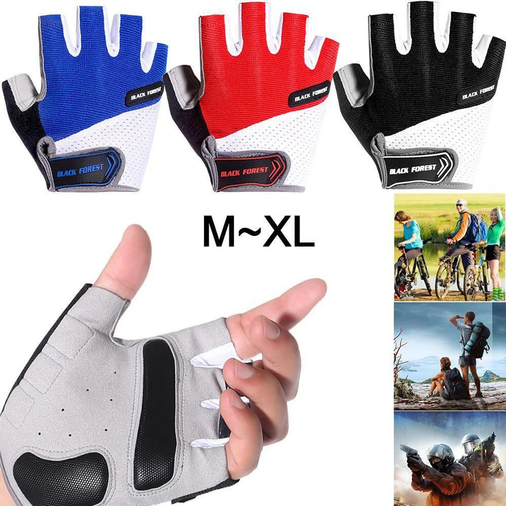 padded fingerless cycling gloves