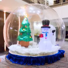 Дешевые надувные Рождество Снежный шар украшения Photo Booth продукты 3 м Диаметр надувной снежный шар для рекламы человека Размеры