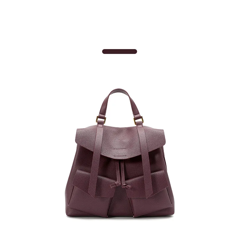 Женский рюкзак mochila feminina, повседневный многофункциональный женский кожаный рюкзак, женская сумка через плечо, сумка для путешествий - Цвет: Фиолетовый