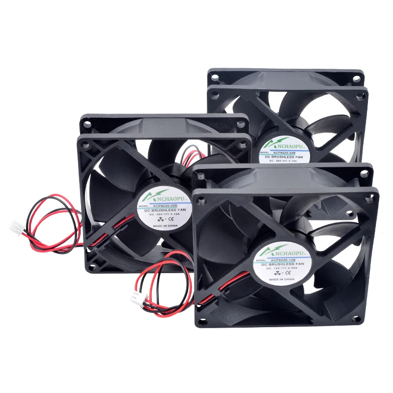 Ventilador para Chassis Inversor de Energia Acp9225 9cm 92 mm 92x92x25 mm 9025 dc 5v 12v 24v 2pin - Imagem 2