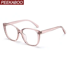 Peekaboo, женские очки кошачий глаз, синий светильник, прозрачный tr90, оправа для оптических очков, мужские очки, аксессуары