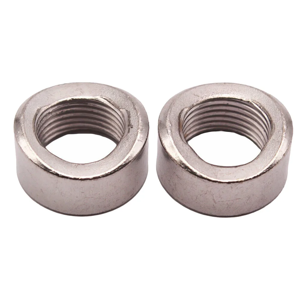 2 Pieces Stainless Steel O2 Oxygen Sensor Exhaust Bung Nut M18x1.5mm Threads
