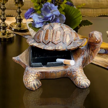 

Retro Coffee Table Bar Desktop Turtle Ashtray The Tortoise Statue Home Decoration Accessories New Living Room Decoration Luxury