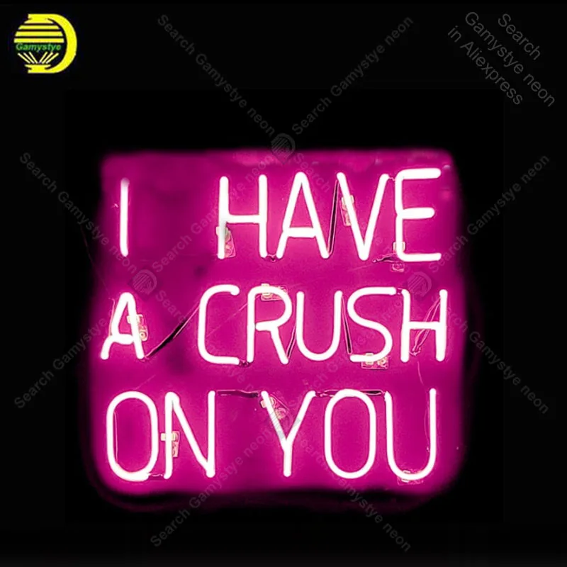 Us 77 38 27 Off Neon Sign For I Have Crush On You Love Display Decoracion Express Beer Neon Light Up Wall Sign Neon Signs For Bedroom Letrero On