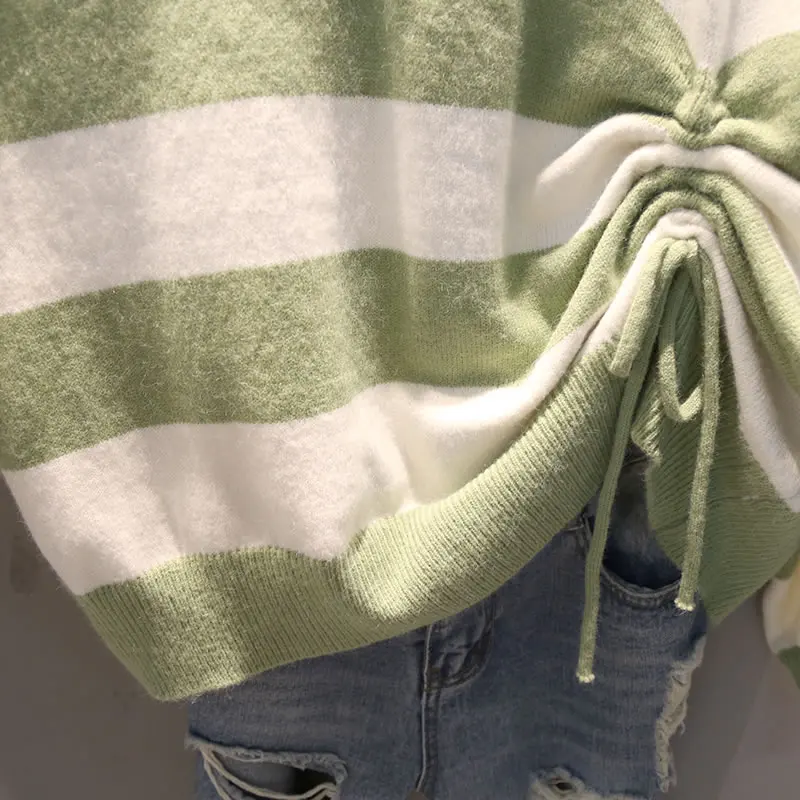 XITAO Tide Drawstring полосатый свитер женская одежда 2019 Модный пуловер Большие размеры