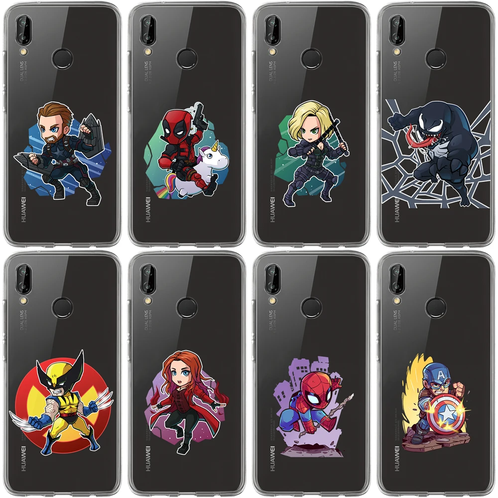 

Miracle Avengers Iron Man Jorker Dead Pool Spiderman Fashion Phone Case For Huawei P30 P20 Mate20 Lite 9 10 P10 Plus P8 P9 2017