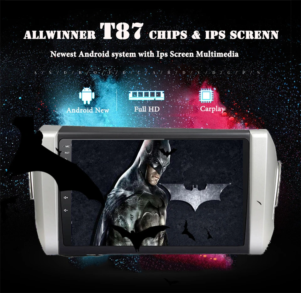 Sale 2 din Android 9.1 4G+64G car dvd for Toyota INNOVA 2015 2016 2018 2019 9