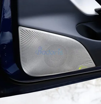 

Silver Black Interior Door Stereo Loudspeaker Speaker Audio Cover Panel Car Styling For Tesla Model 3 2017 2018 2019 Accessories