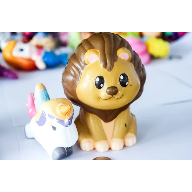 Мягкая полиуретановая поролоновая игрушка мягкие игрушки Лев сжимаемая музыкальная игрушка снижение давления игрушка вентиляционная игрушка