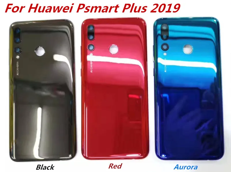 Оригинальная задняя крышка батарейного отсека для huawei Psmart plus с логотипом камеры Лен рамка и вспышка лампы запасные части