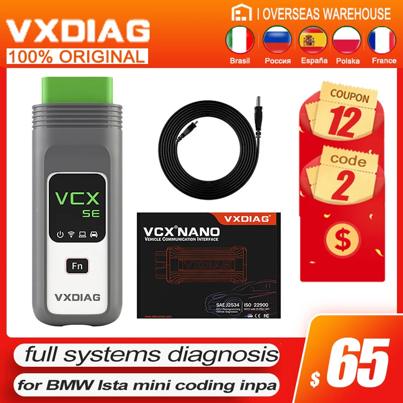 New VXDIAG VCX SE for BMW ICOM A2 A3 Next ECU Programming obd2 Scanner Diagnostic tool For BMW Ista Mini Coding Inpa with SSD