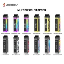 SBODY 80 Вт смарт большое облако Vape комплект с 4 мл Pod электронная сигарета красочные смолы Vape коробка мод электронный кальян